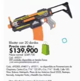 Blaster con 20 dardos