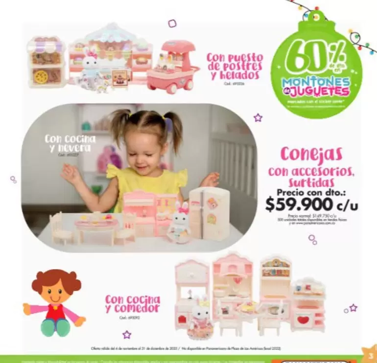 Conejas con accesorios, Surtidas