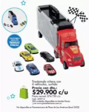 Tractomyla niñerg con 6 vehiculos, surido