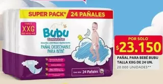 Bubu - PAÑAL DESECHABLE PARA BEBE