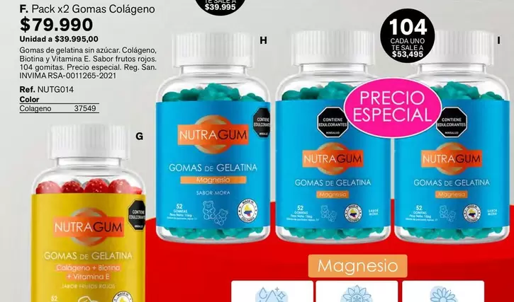 especial - Pack x2 Gomas Colágeno