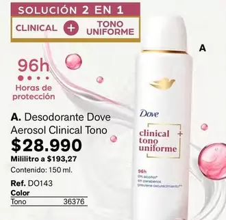 Dove - Aerosol Clinical Tono