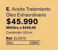 Aceite Tratamiento Óleo Extraordinario