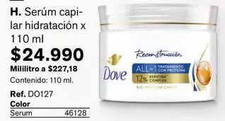 Dove - Serúm capilar hidratación