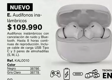 cy - E. Audífonos inalámbricos