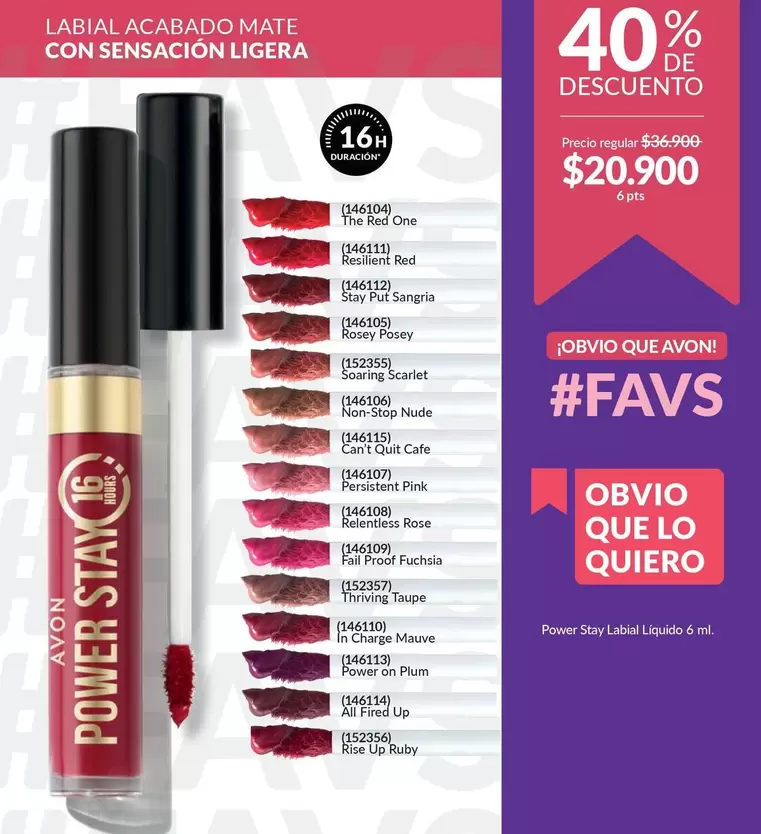 Avon - POWER STAY 16