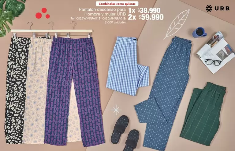 Urb - Pantalon descansar para Hombre y mujer LPR