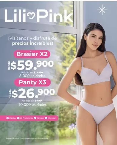 Lili Pink - Brasier X2, Panty X3
