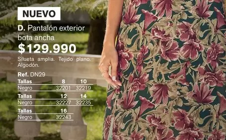 Pantalón exterior bota ancha