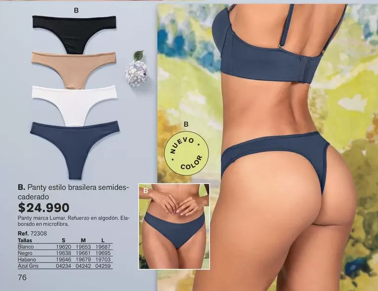 Estilo - Panty estilo brasilera semides-caderado