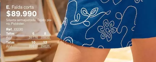 Falda corta