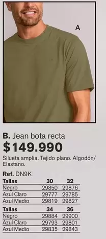 Jean bota recta