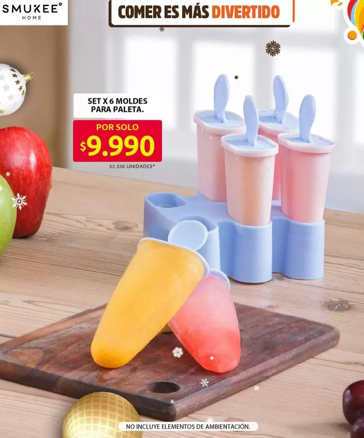 SET X6 MOLDES PARA PALETA.