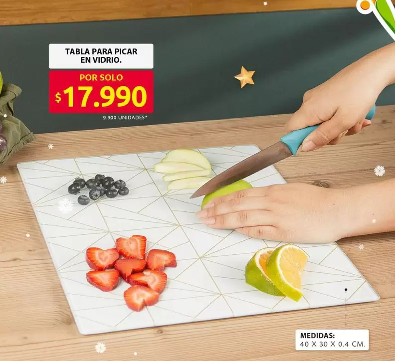 TABLA PARA PICAR EN VIDRIO