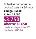 Toallas húmedas de cocina x 30 unds