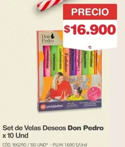 Dia - Set de Velas Deseos x 10 Und