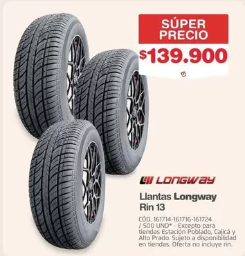 Llantas Longway Rin 13