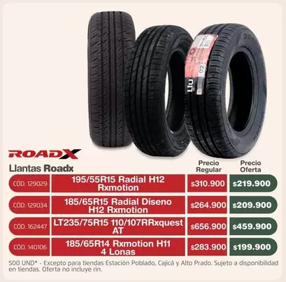 Llantas Roadx