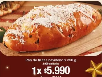 Pan de frutas navideño
