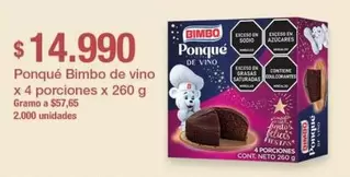 Bimbo - Ponqué de vino