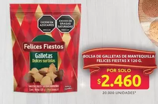 Dulces - Galletas de Mantequilla Felices Fiestas