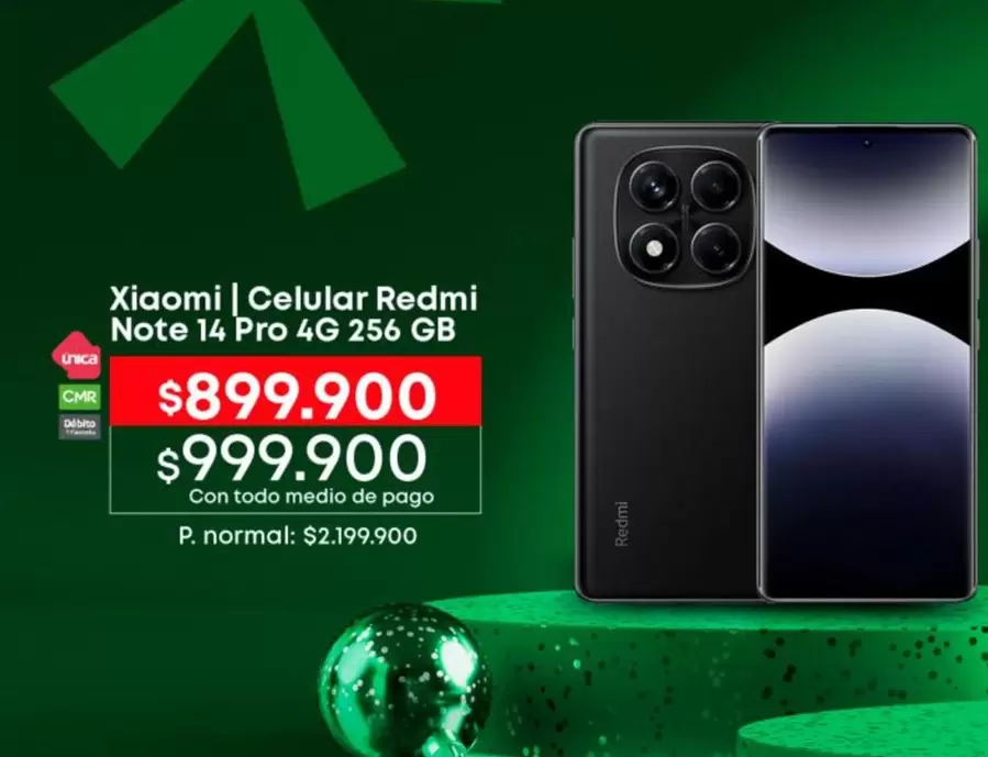 Xiaomi - Celular Redmi Note 14 Pro 4G 256 GB