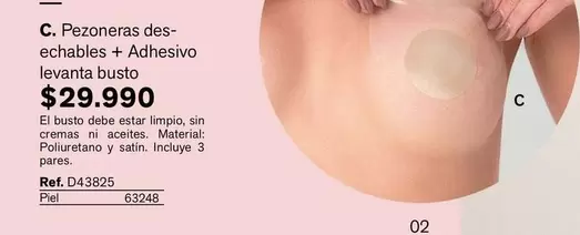 Limpio - Pezoneras desechables + Adhesivo levanta busto