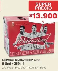 Budweiser - Cerveza Lata
