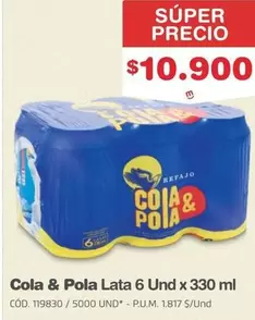 Cola & Pola Lata 6 Und x 330 ml