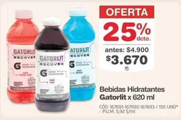 Electrolit - Gatorlit x 620 ml