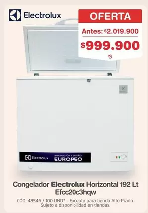 Electrolux - Congelador Horizontal 192 Lt Efcc20c3hqw