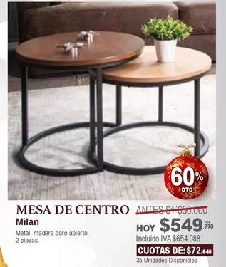 Milán - MESA DE CENTRO