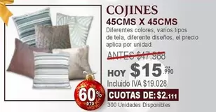 COJINES 45CMS X 45CMS