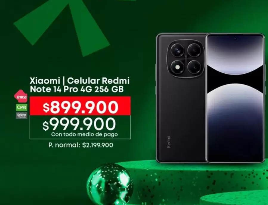 Xiaomi - Celular Redmi Note 14 Pro 4G 256 GB