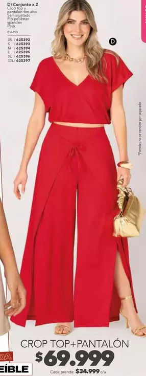 XS - CROP TOP+PANTALÓN