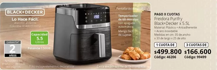 Black & Decker - Freidora Purify