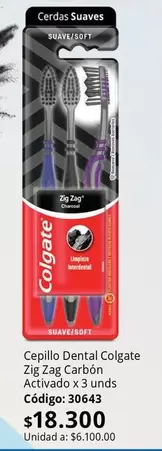 Colgate - Zig Zag Carbón Activado x 3 unds