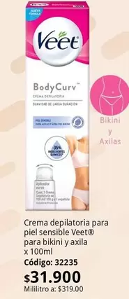 Veet - Depilatoria Para Piel Sensible Para Bikini Y Axila