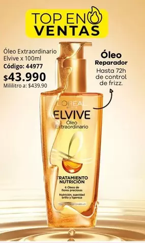 Elvive - Óleo Extraordinario  x 100ml