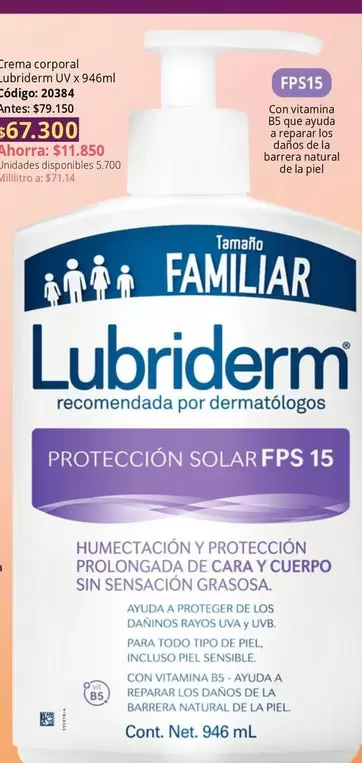 Lubriderm - Crema corporal