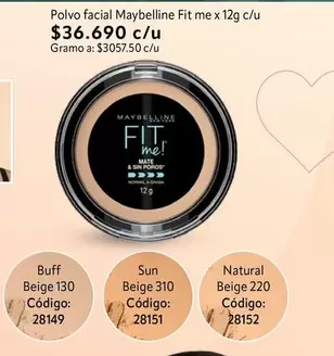 Maybelline - Fit me x 12g c/u