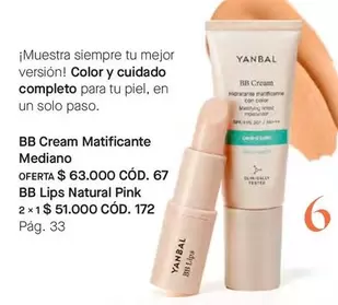 Yanbal - BB Cream Matificante, BB Lips Natural Pink
