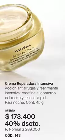 Yanbal - Crema Reparadora Intensiva