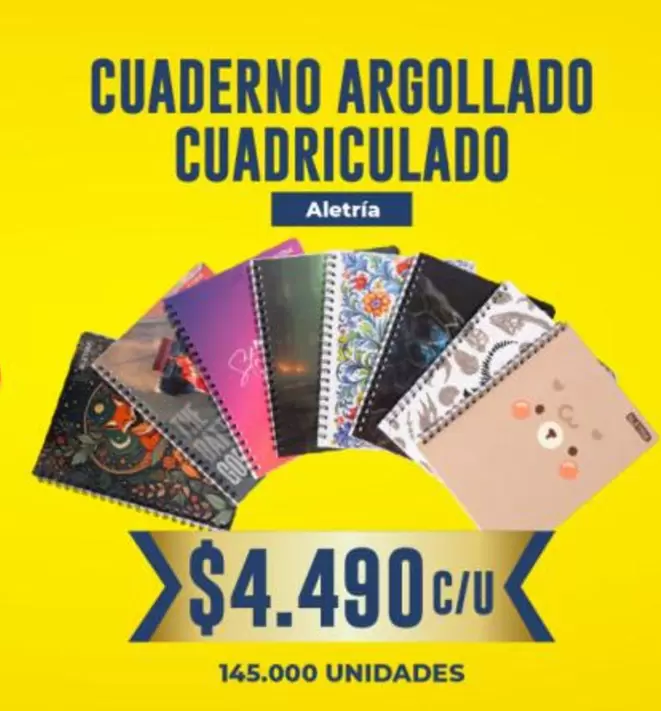 CUADERNO ARGOLLADO CUADRICULADO