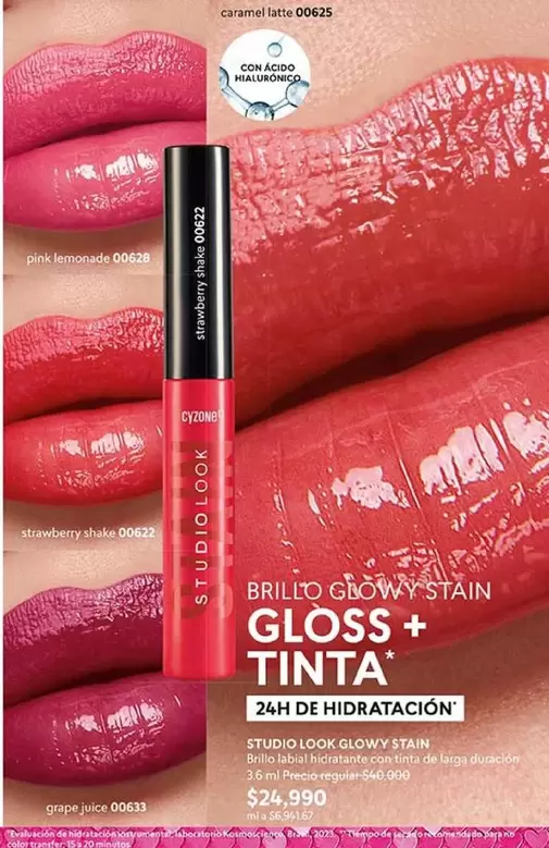 GLOWY STAIN GLOSS + TINTA