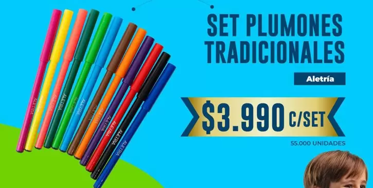 SET PLUMONES TRADICIONALES