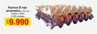Huevos B rojo amarrados x 30 und