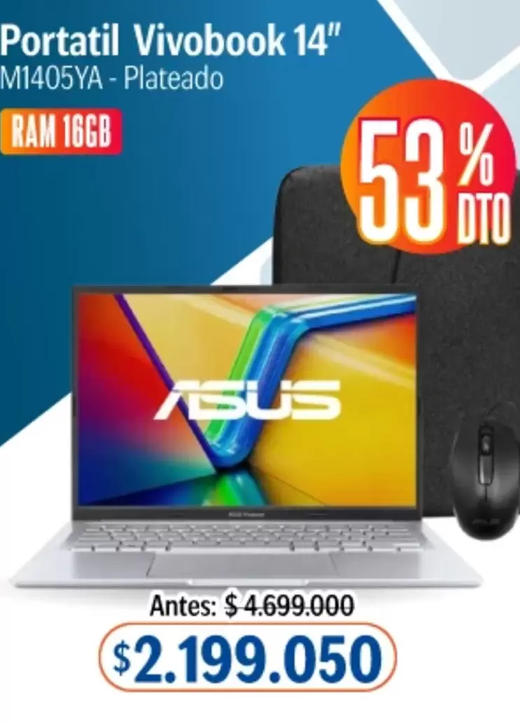 Asus - Vivobook 14" M1405YA-Plateado