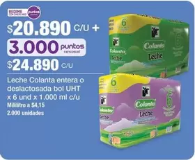 Leche Entera O Deslactosada Bol UHT