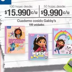Cuaderno cosido Gabby's